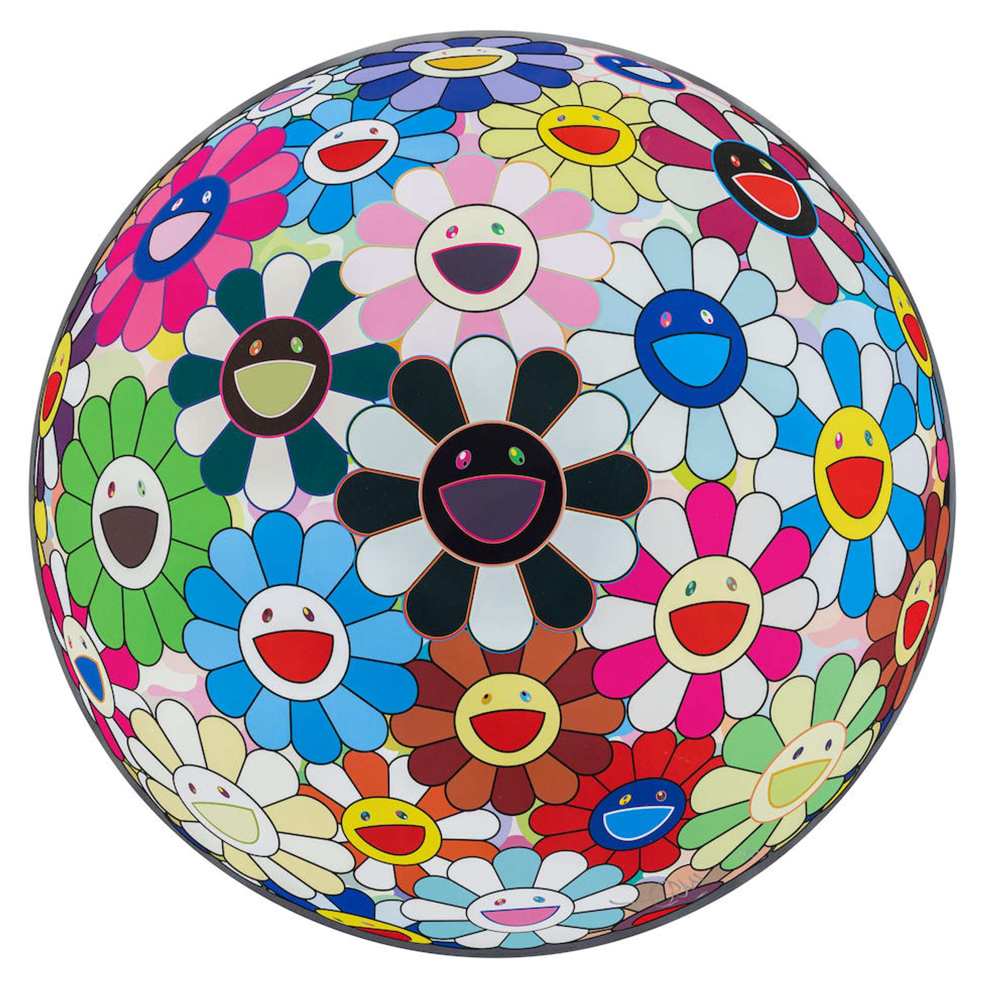 Flower Ball: Blood (3D) - Signed Print by Takashi Murakami 2007 - MyArtBroker