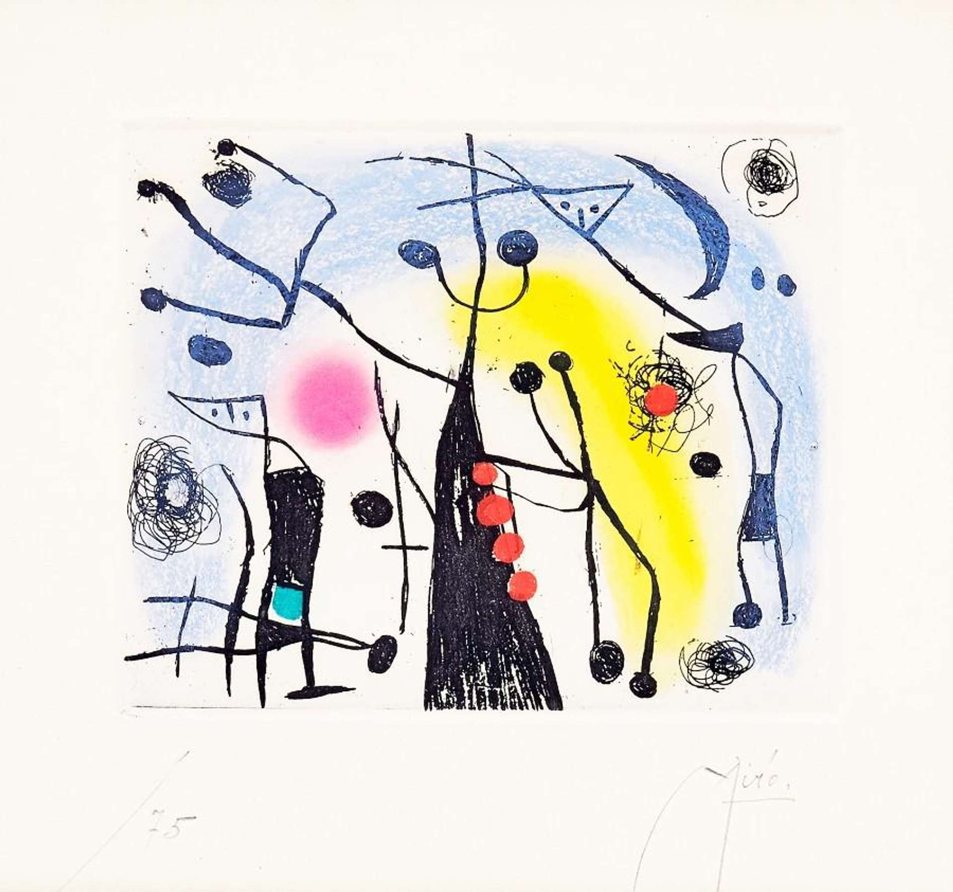 Joan Miró: Les Magdaléniens - Signed Print