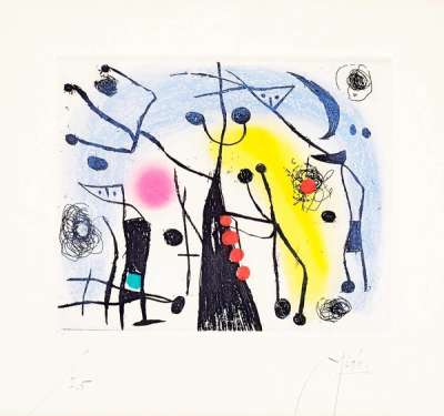 Joan Miró: Les Magdaléniens - Signed Print
