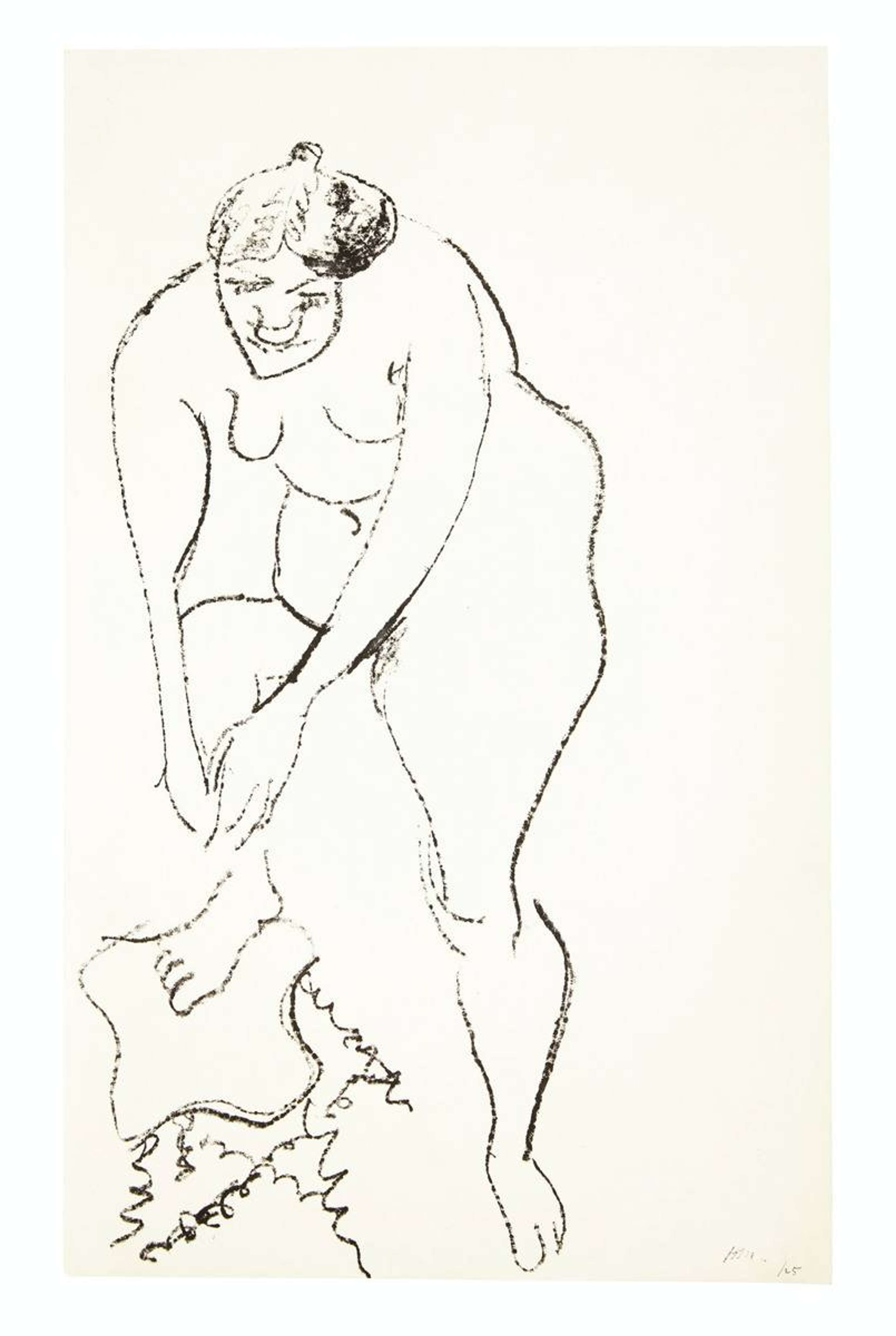 Nu Au Pied Droit Sur Un Tabouret - undefined by Henri Matisse 1906 - MyArtBroker