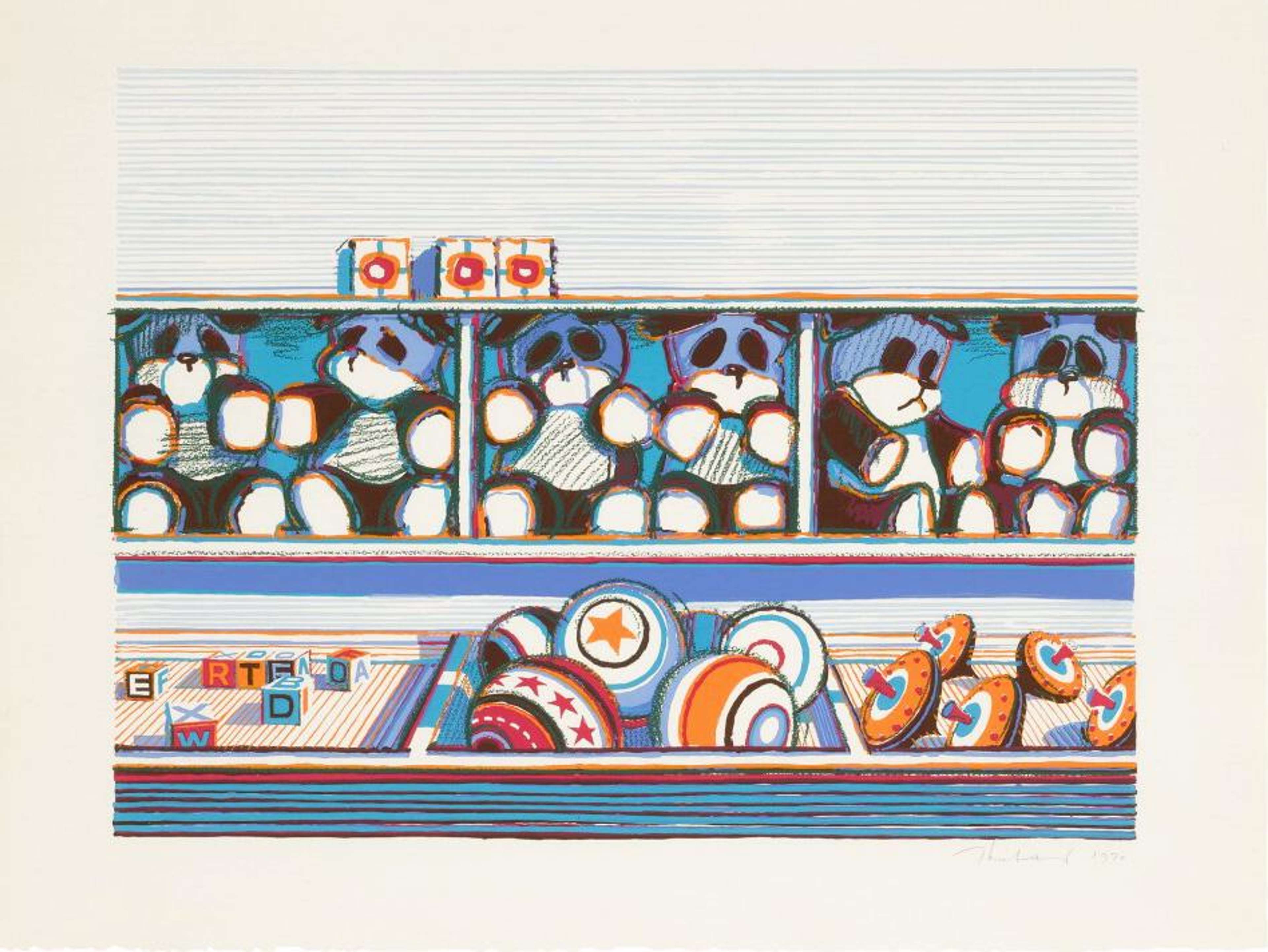 Toy Counter - Signed Print by Wayne Thiebaud 1970 - MyArtBroker