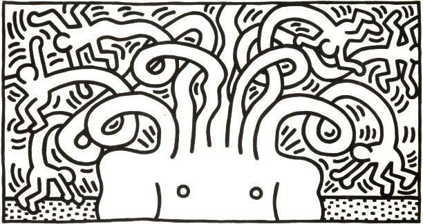 Keith Haring Medusa Head (Signed Print) 1986 | MyArtBroker