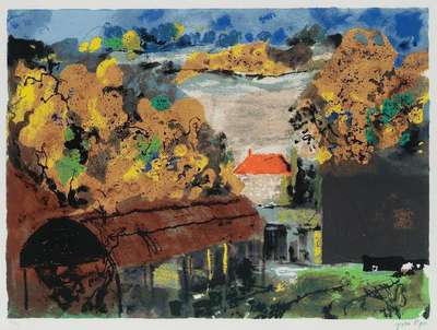 Fawley Bottom Farmhouse - Signed Print by John Piper 1988 - MyArtBroker