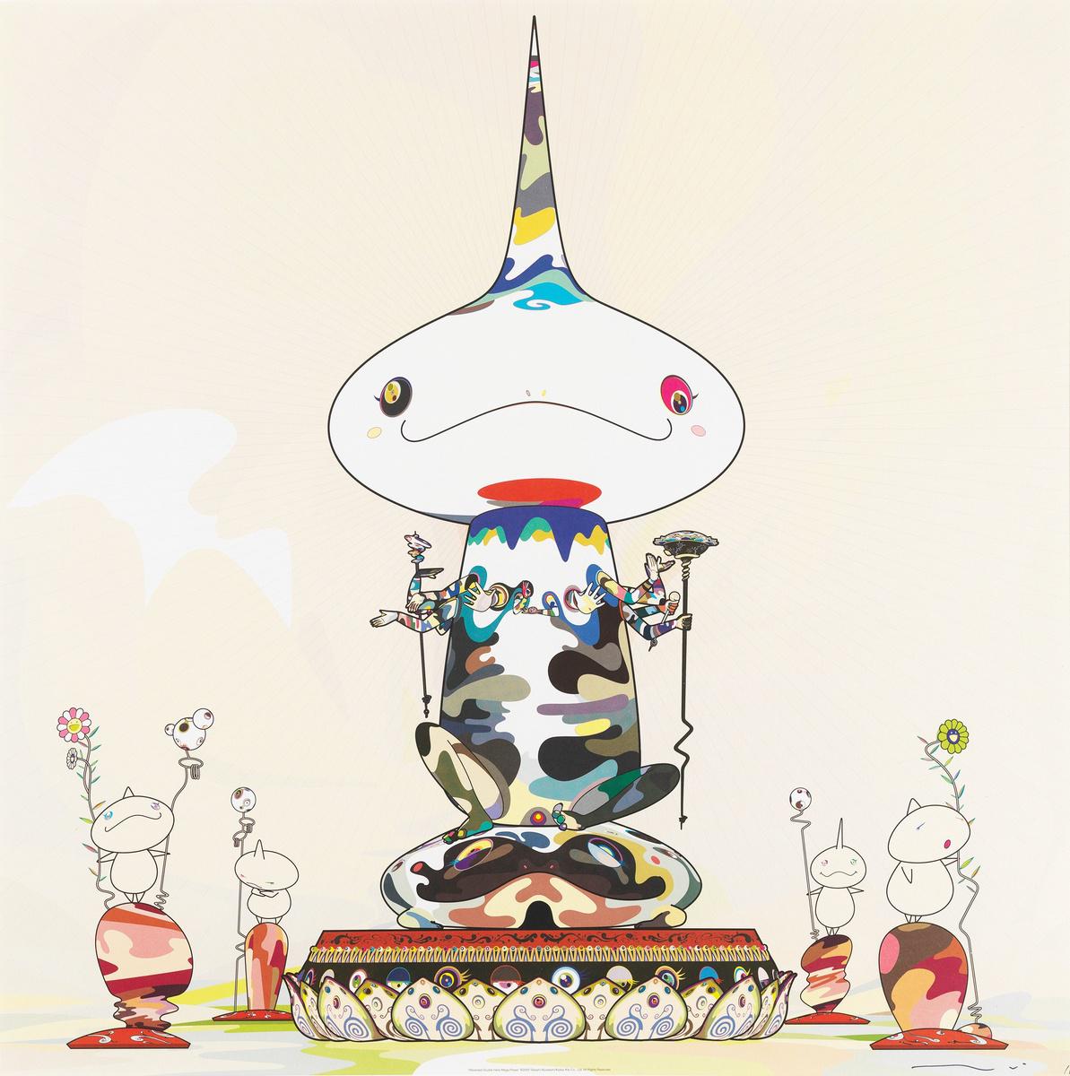 Takashi Murakami Reversed Double Helix Mega Power (Signed Print