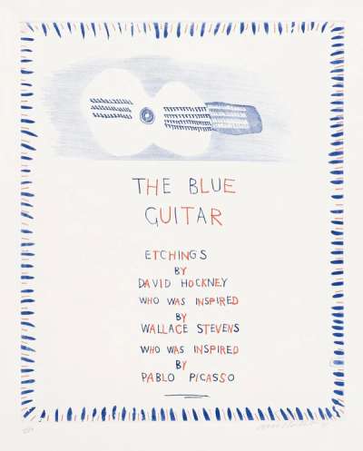 The Blue Guitar (frontispiece) - Signed Print by David Hockney 1977 - MyArtBroker