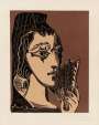 Pablo Picasso: Portrait De Jacqueline En Carmen - Signed Print