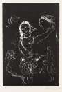 Marc Chagall: Blanc Sur Noir - Signed Print