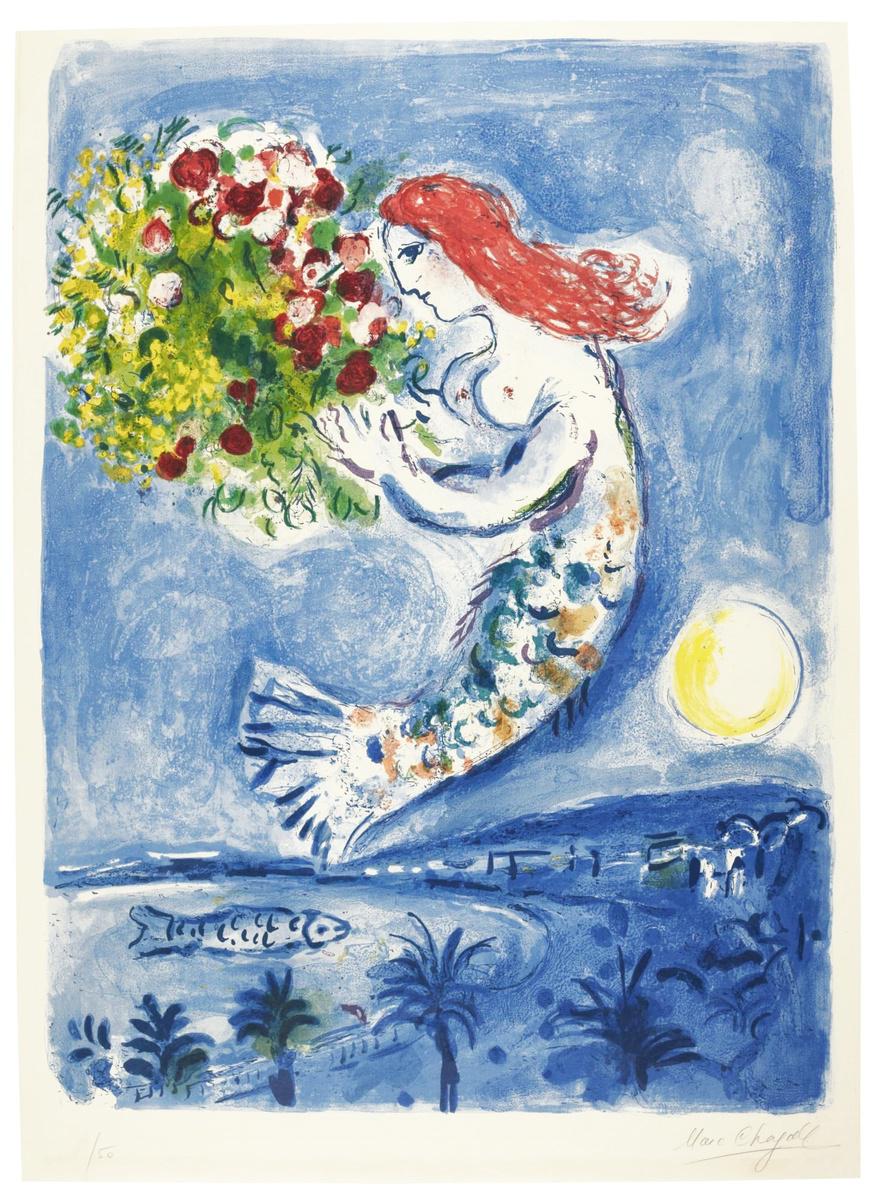 Marc Chagall La Baie Des Anges (Côte d'Azur) (Signed Print) 1962