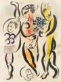 Marc Chagall: Les Trois Acrobates - Signed Print