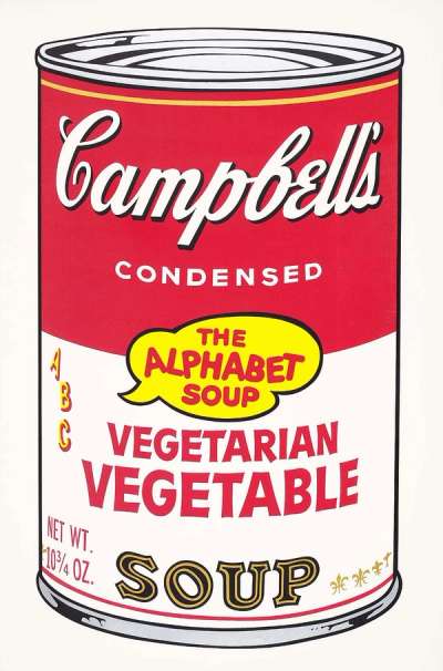 Andy Warhol: Campbell’s Soup II, Vegetarian Vegetable (F. & S. II.56) - Signed Print