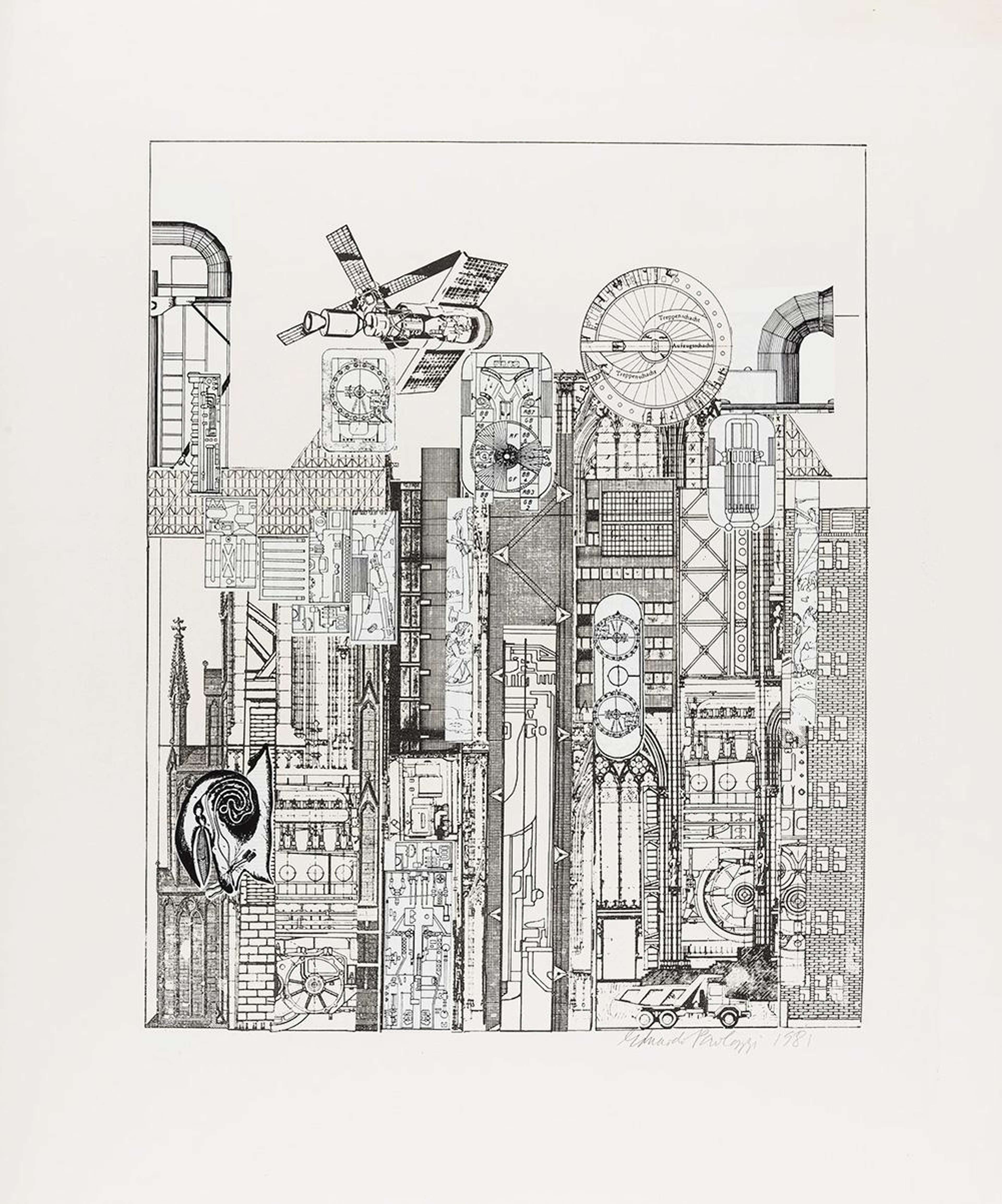 Blueprints For A New Museum 4 - Signed Print by Eduardo Paolozzi 1981 - MyArtBroker