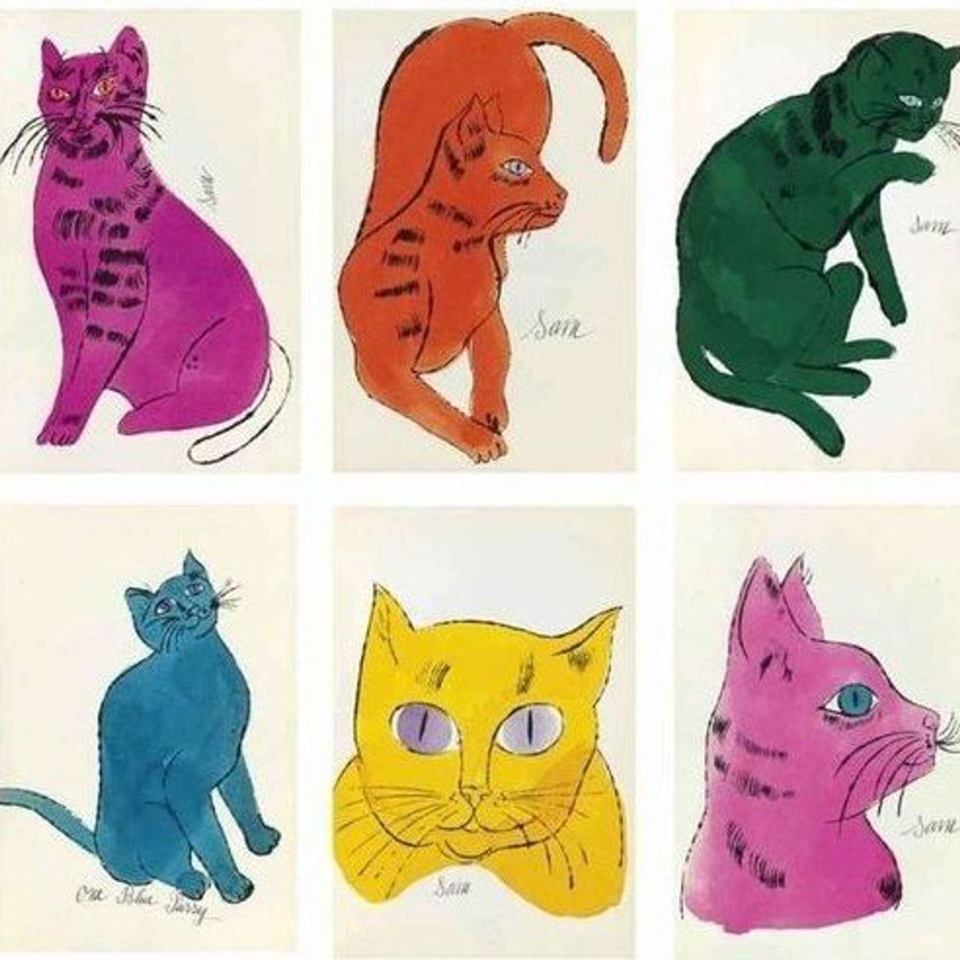 Cats Series by Andy Warhol - MyArtBroker
