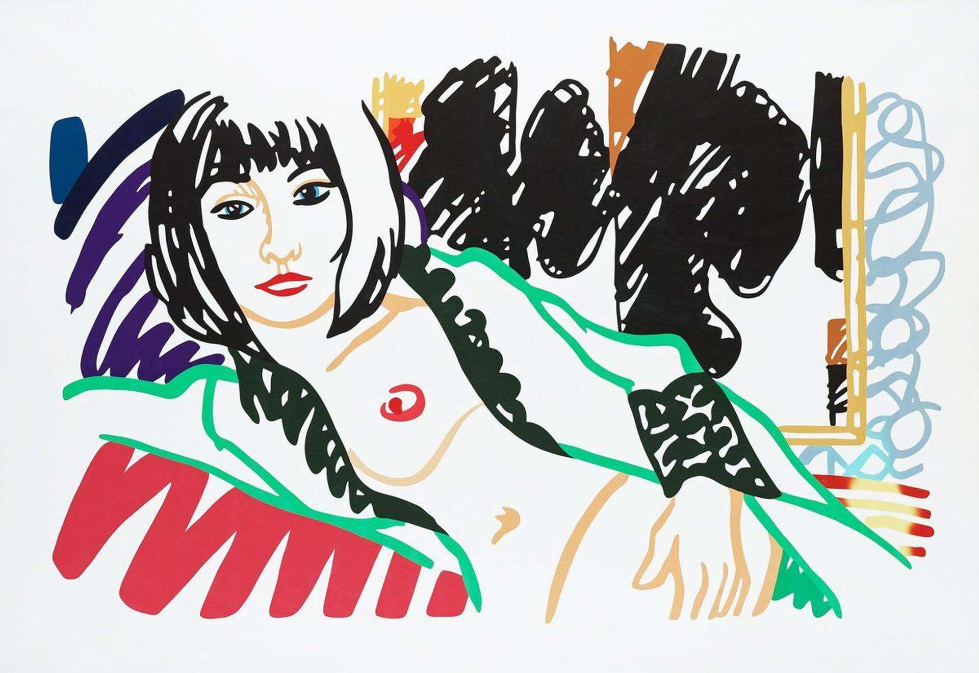Tom Wesselmann: Monica In Robe With Motherwell - Signed Print