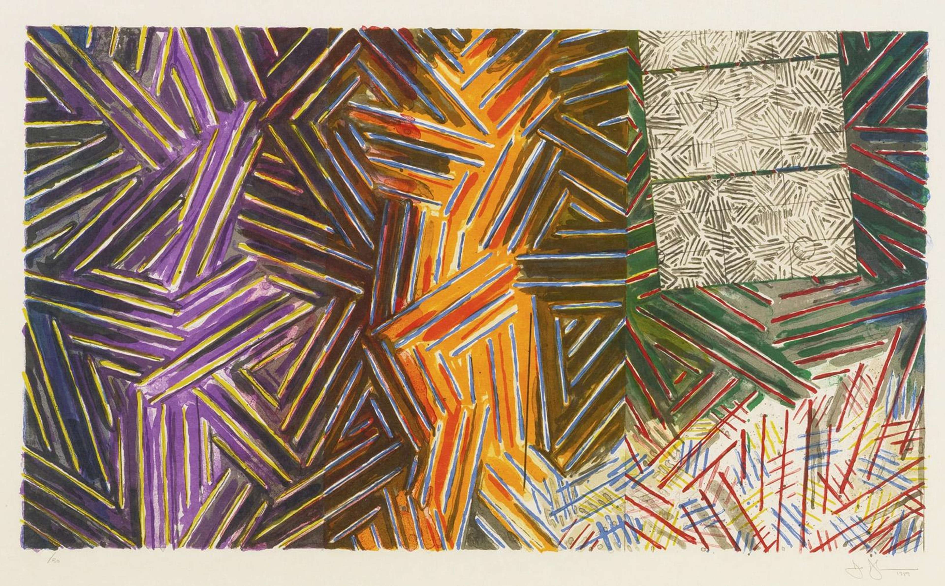 Between The Clock And The Bed (ULAE 246) - Signed Print by Jasper Johns 1989 - MyArtBroker