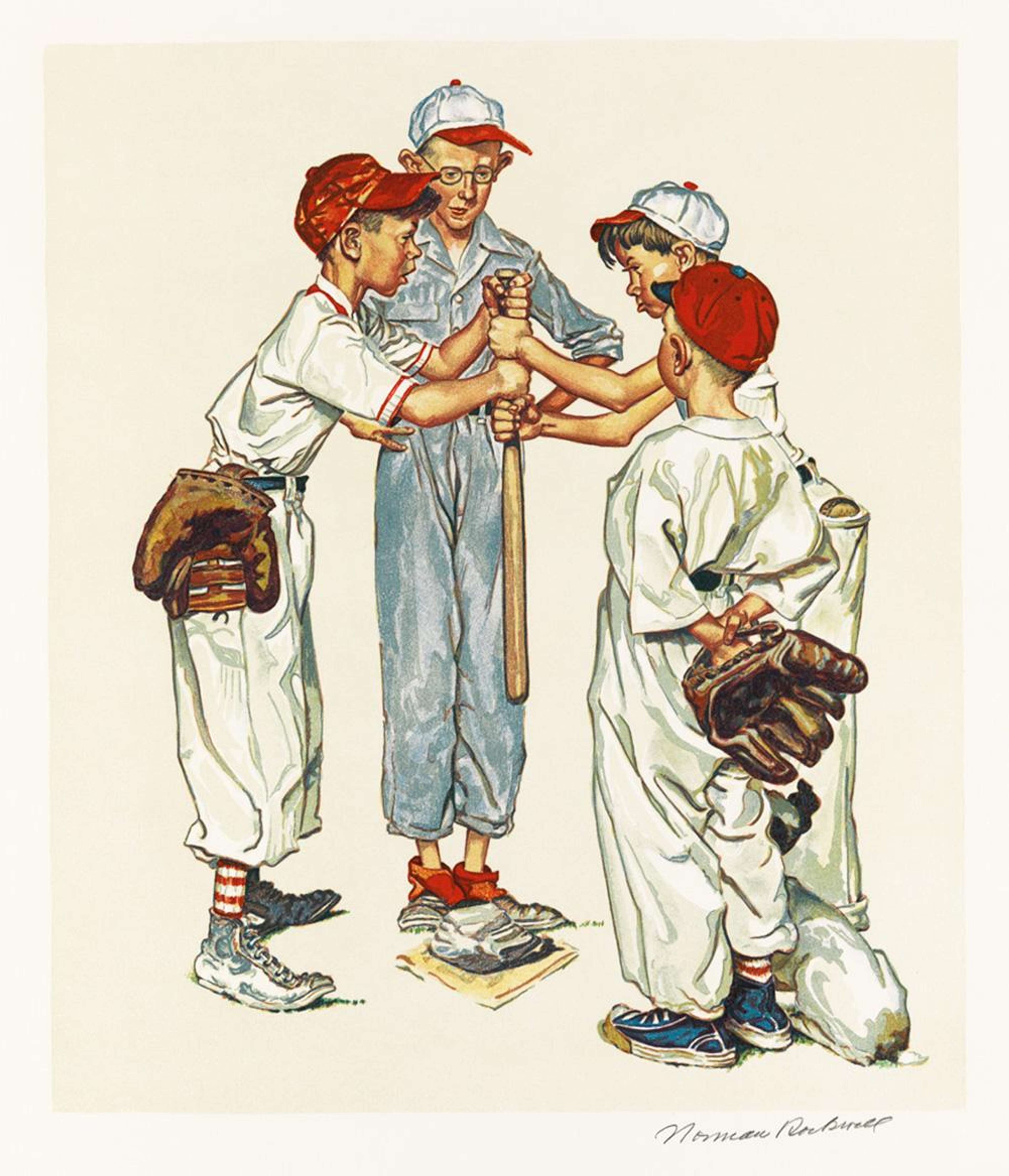 Sports 4 - Signed Print by Norman Rockwell 1977 - MyArtBroker