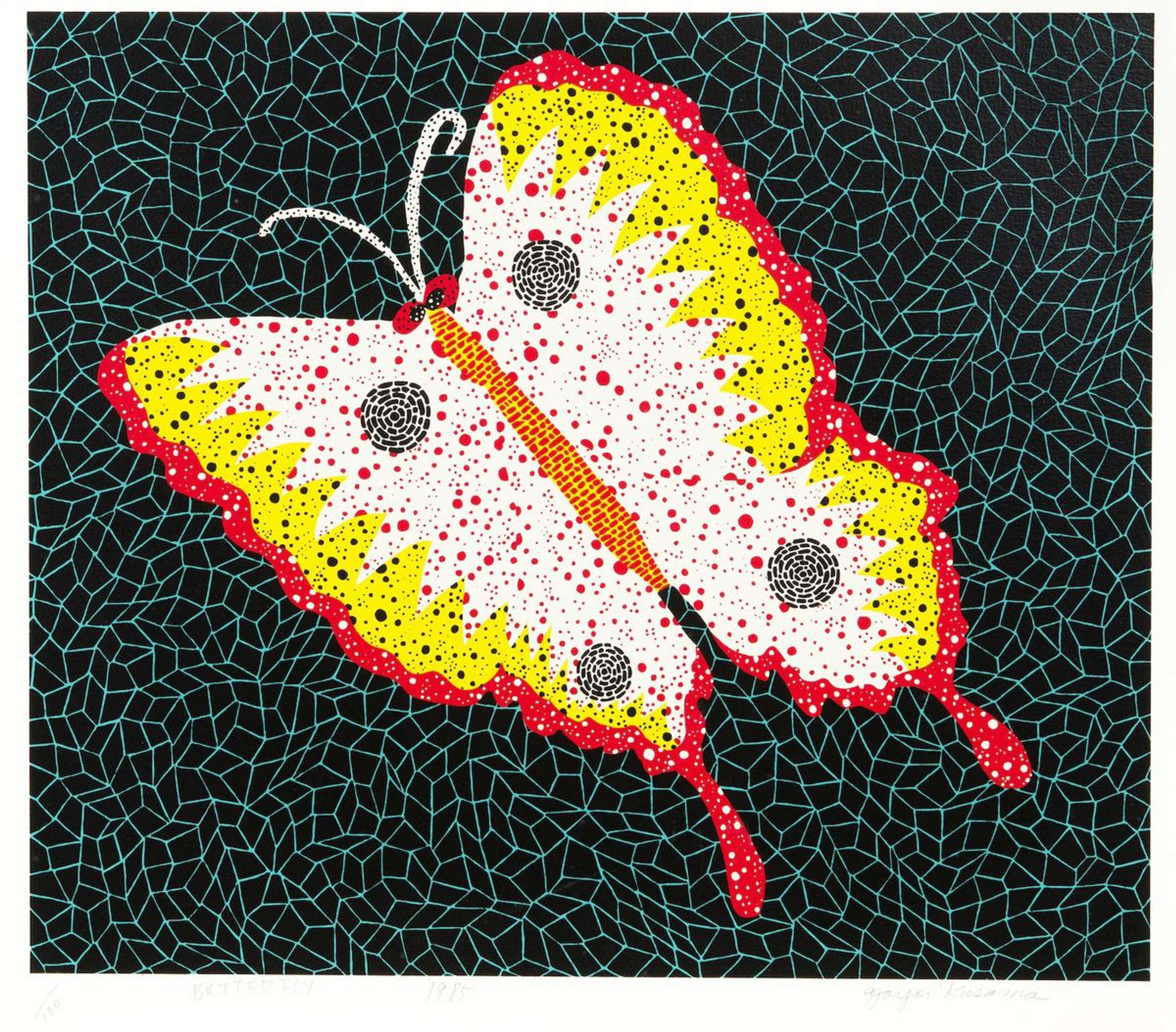 Butterfly, Kusama 81 - Signed Print by Yayoi Kusama 1985 - MyArtBroker