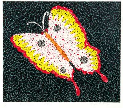 Yayoi Kusama: Butterfly, Kusama 81 - Signed Print