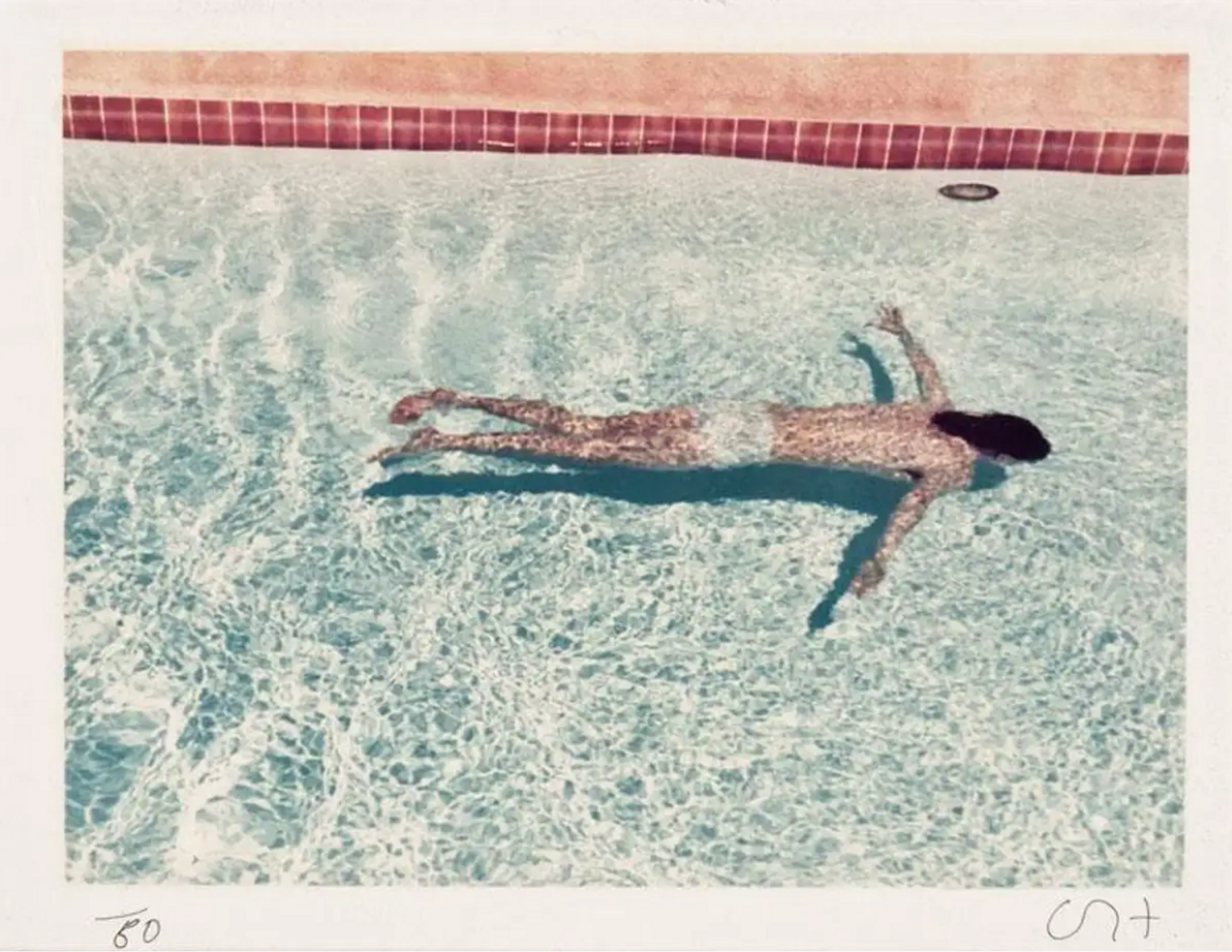 John St Clair Swimming by David Hockney