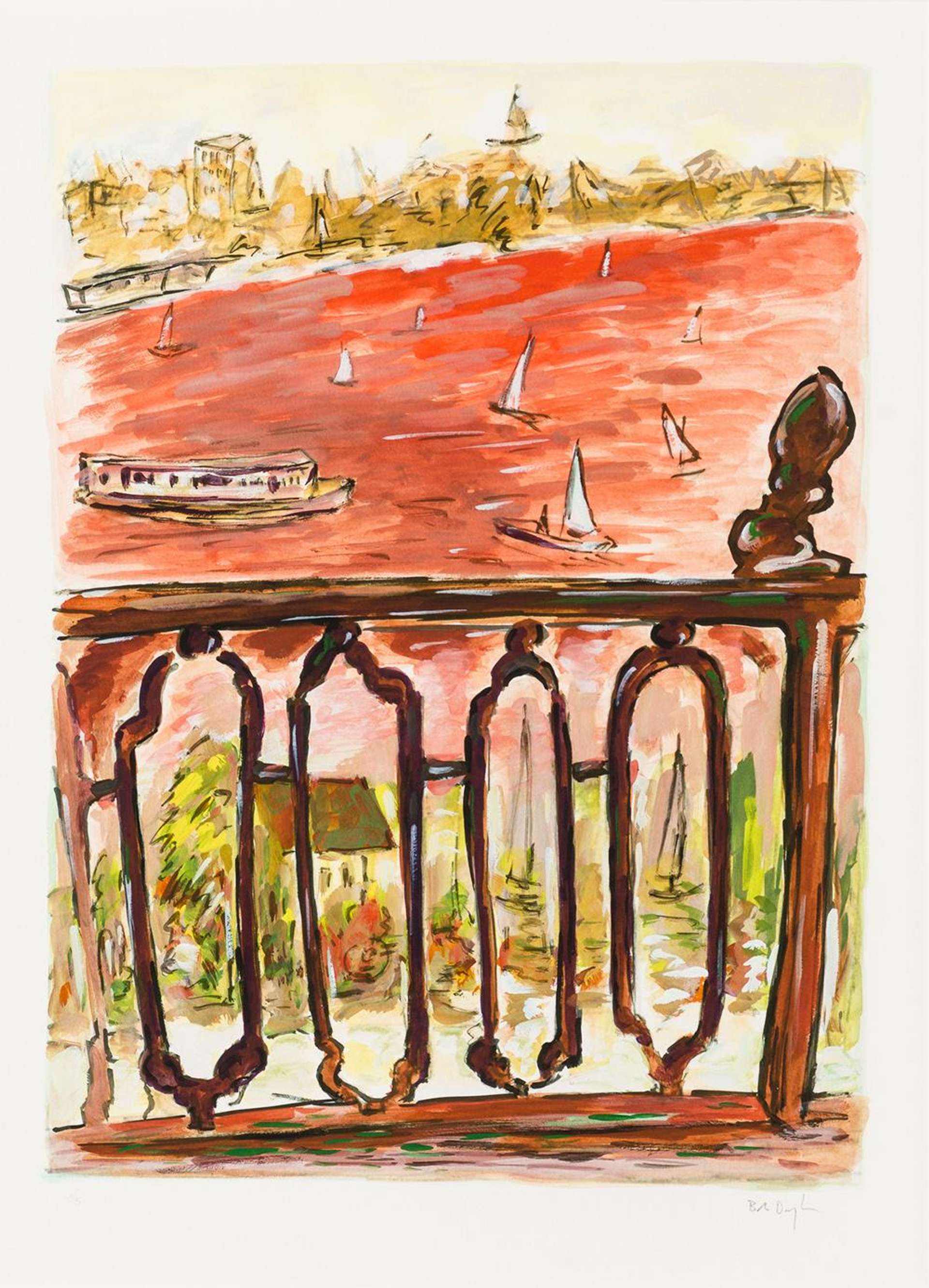 Vista From Balcony (2012) - Signed Print by Bob Dylan 2012 - MyArtBroker