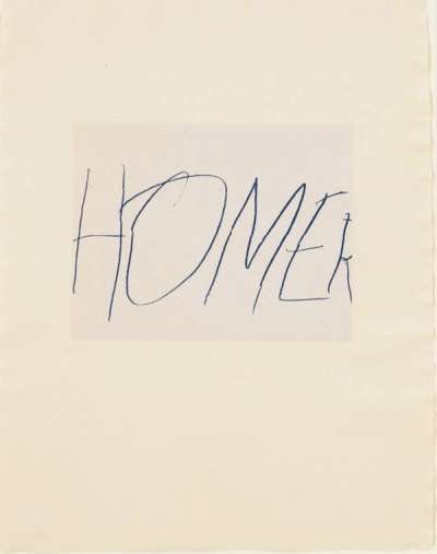 Homer - Signed Print by Cy Twombly 1978 - MyArtBroker
