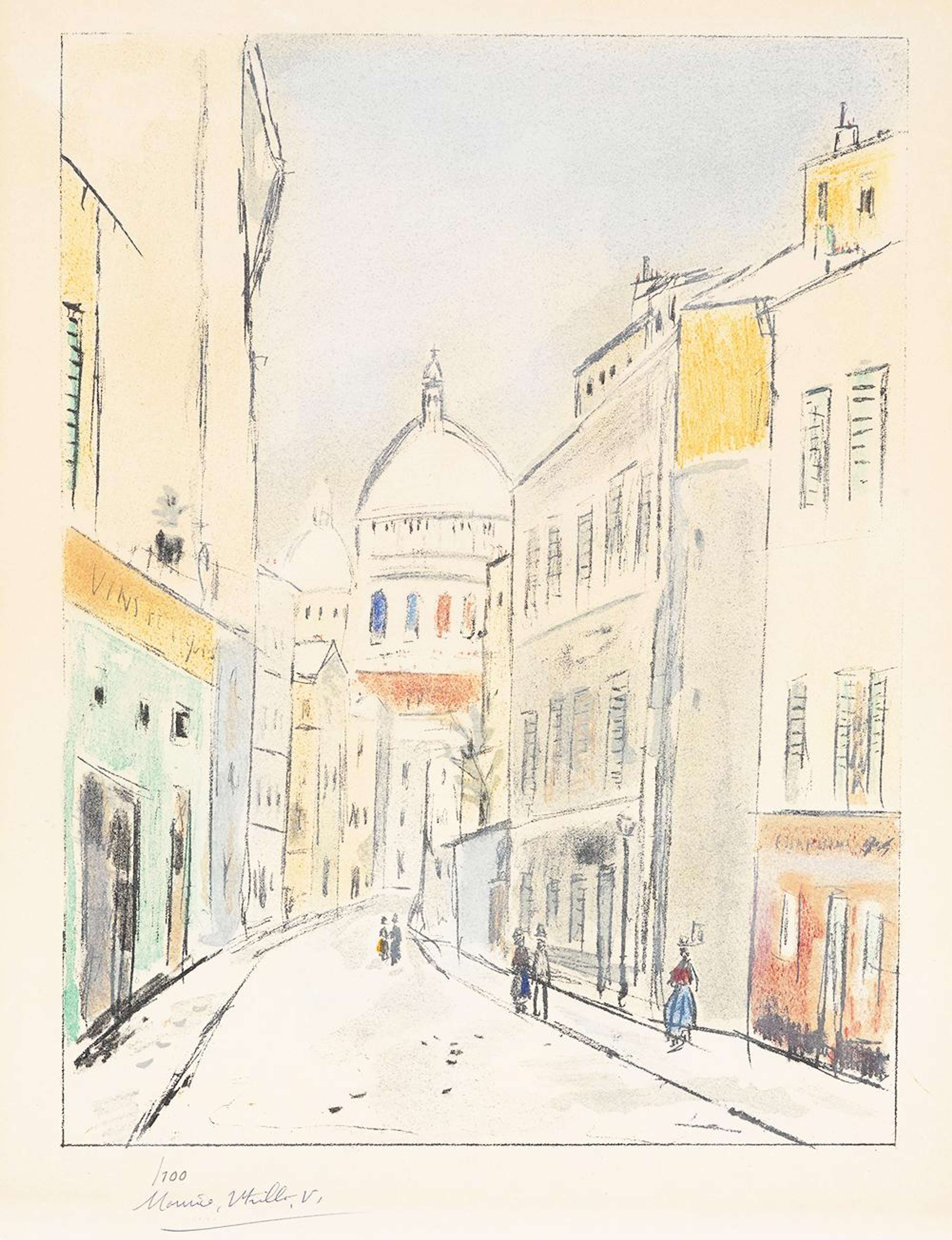 Le Dome Du Sacre Coeur - Signed Print by Maurice Utrillo 1950 - MyArtBroker