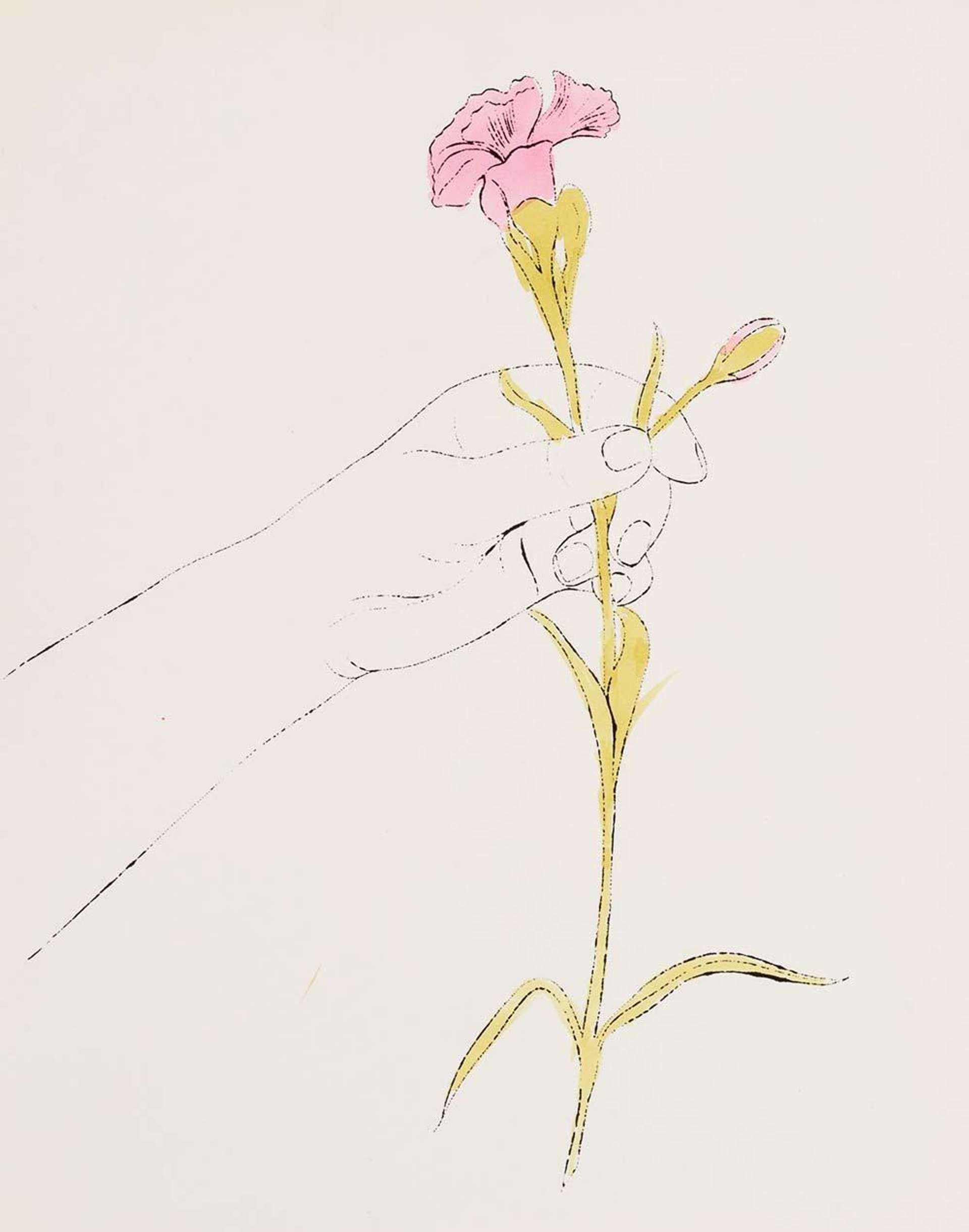 A Gold Book: Hand With Carnation (F. & S. IV.115) - Unsigned Print by Andy Warhol 1957 - MyArtBroker
