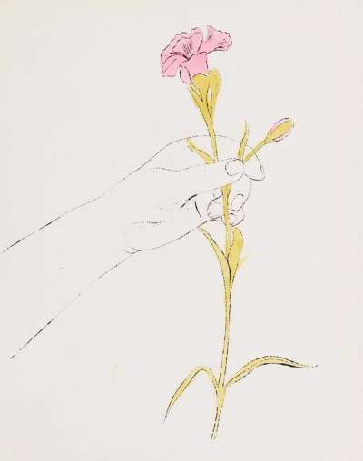 A Gold Book, Hand With Carnation, (F. & S. IV.115) - Unsigned Print by Andy Warhol 1957 - MyArtBroker