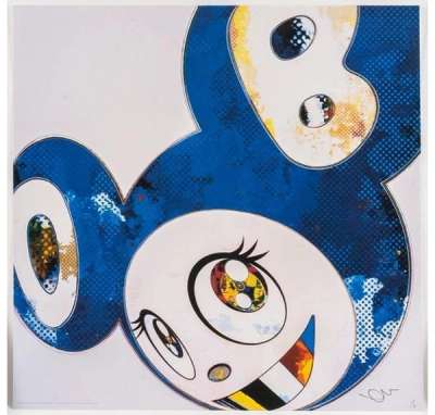 Takashi Murakami: And Then The Polke Method (blue) - Signed Print