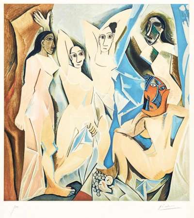 Les Demoiselles Avignon - Signed Print by Pablo Picasso 1955 - MyArtBroker