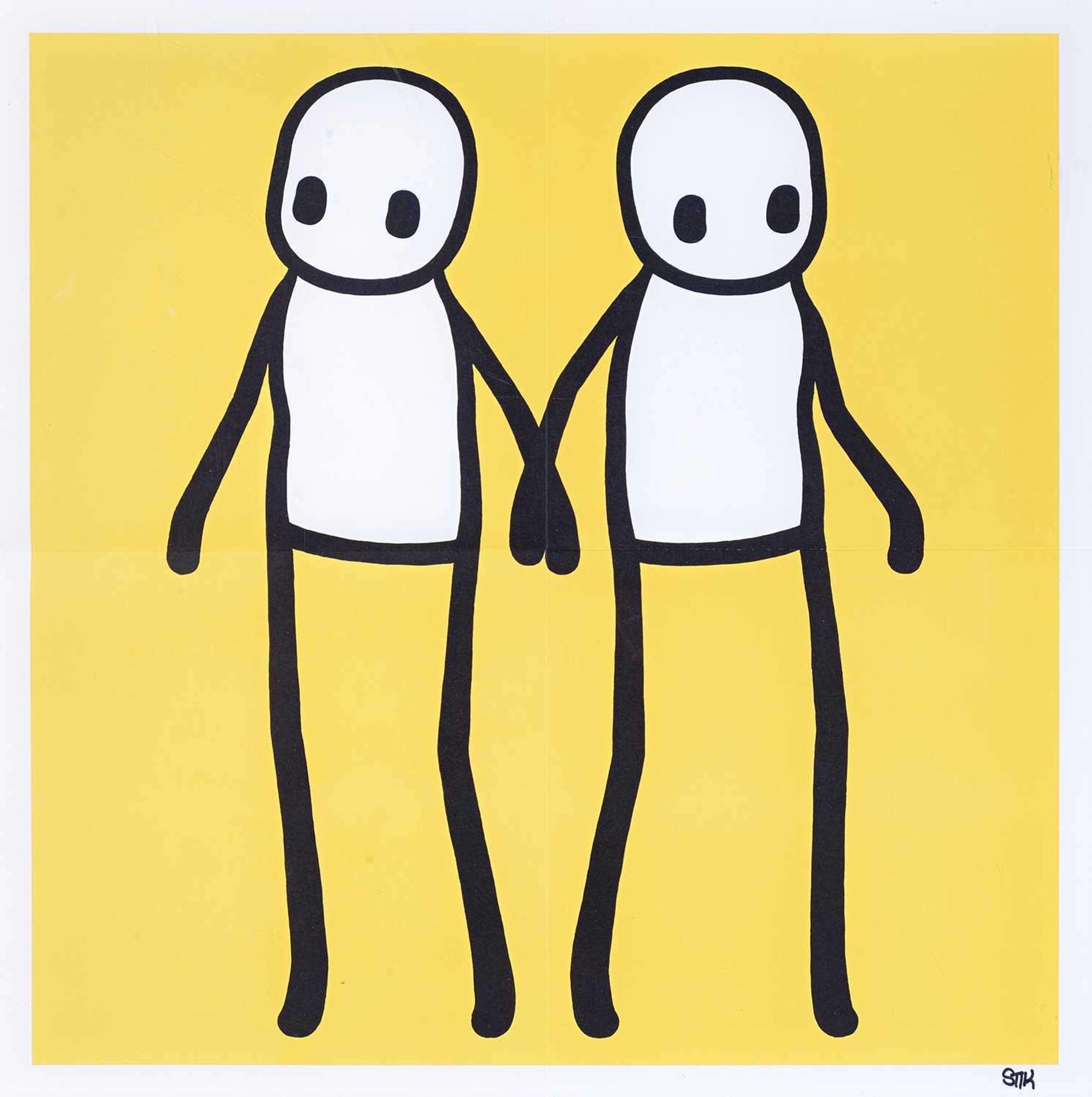 Holding Hands (yellow) - Signed Print