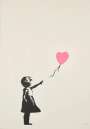 Banksy: Girl With Balloon (pink) - Signed Print