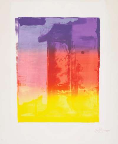 Figure 1 (Color Numeral) - Signed Print by Jasper Johns 1969 - MyArtBroker