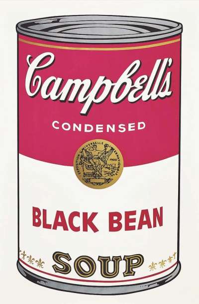 Andy Warhol: Campbell’s Soup I, Black Bean (F. & S. II.44) - Signed Print