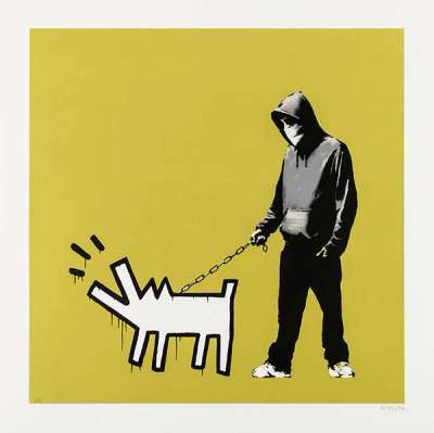 Banksy: Choose Your Weapon (olive) - Signed Print