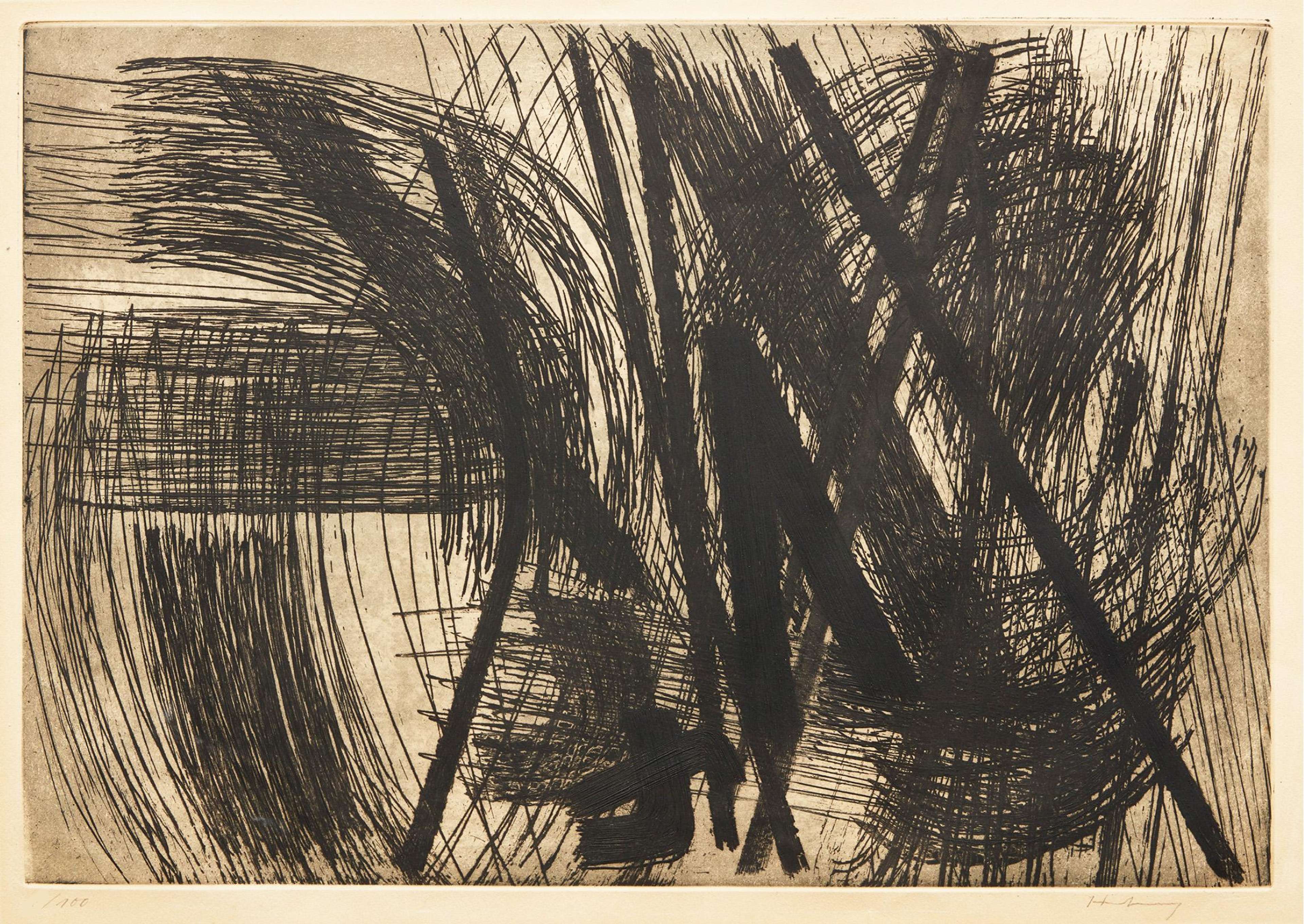 Gravure 10 - Signed Print by Hans Hartung 1953 - MyArtBroker