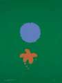 Adolph Gottlieb: Green Ground, Blue Disk - Signed Print