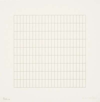 On A Clear Day 2 - Signed Print by Agnes Martin 1973 - MyArtBroker