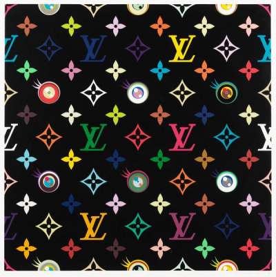 SUPER RARE ☆ LV Louis Vuitton Takashi Murakami Canvas Poster Silk HD phone  wallpaper