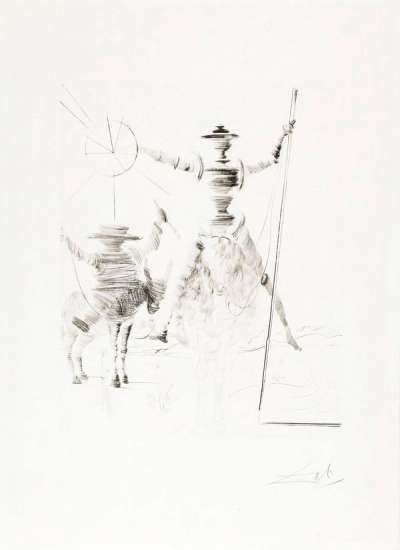 Don Quichotte Et Sancho Pança - Signed Print by Salvador Dali 1968 - MyArtBroker