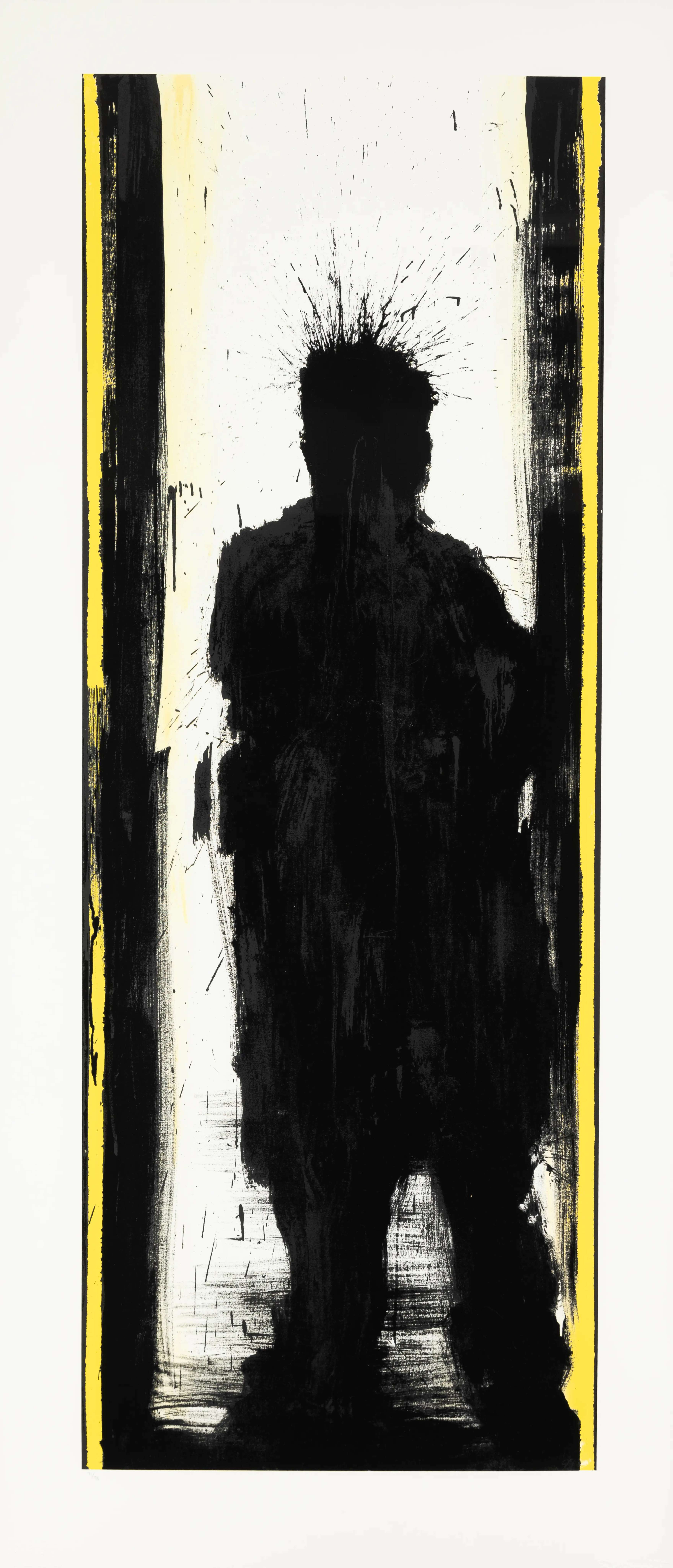 Standing Shadowman (black & yellow) - Unsigned Print by Richard Hambleton 2021 - MyArtBroker