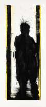 Richard Hambleton: Standing Shadowman (black & yellow) - Unsigned Print