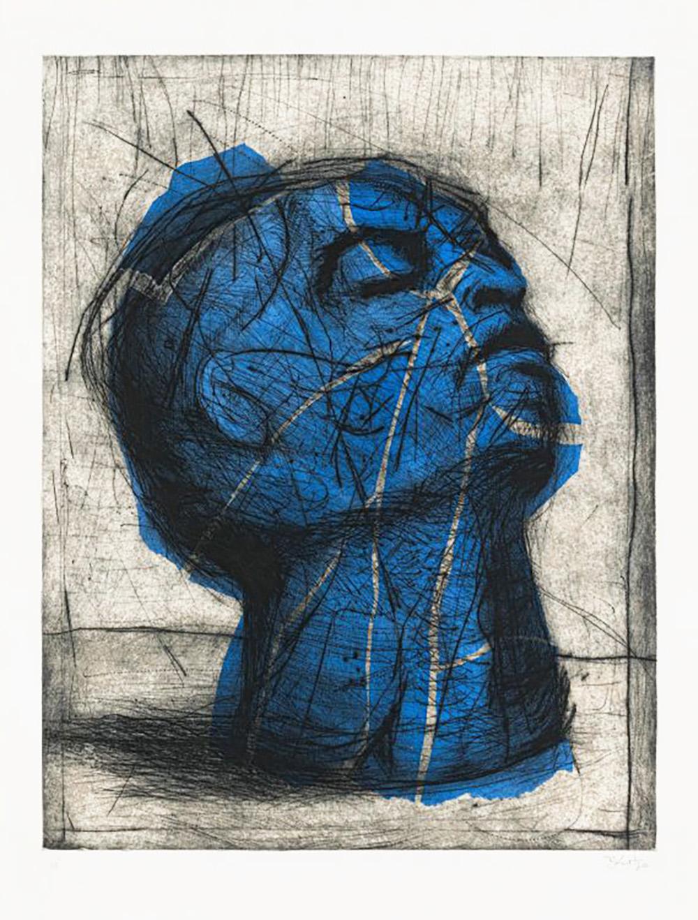 William Kentridge Blue Head (Signed Print) 1993 | MyArtBroker