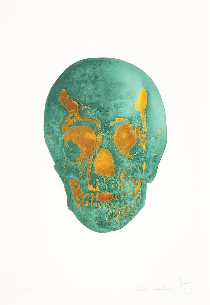 Damien Hirst The Dead (oriental gold, turquoise) (Signed Print