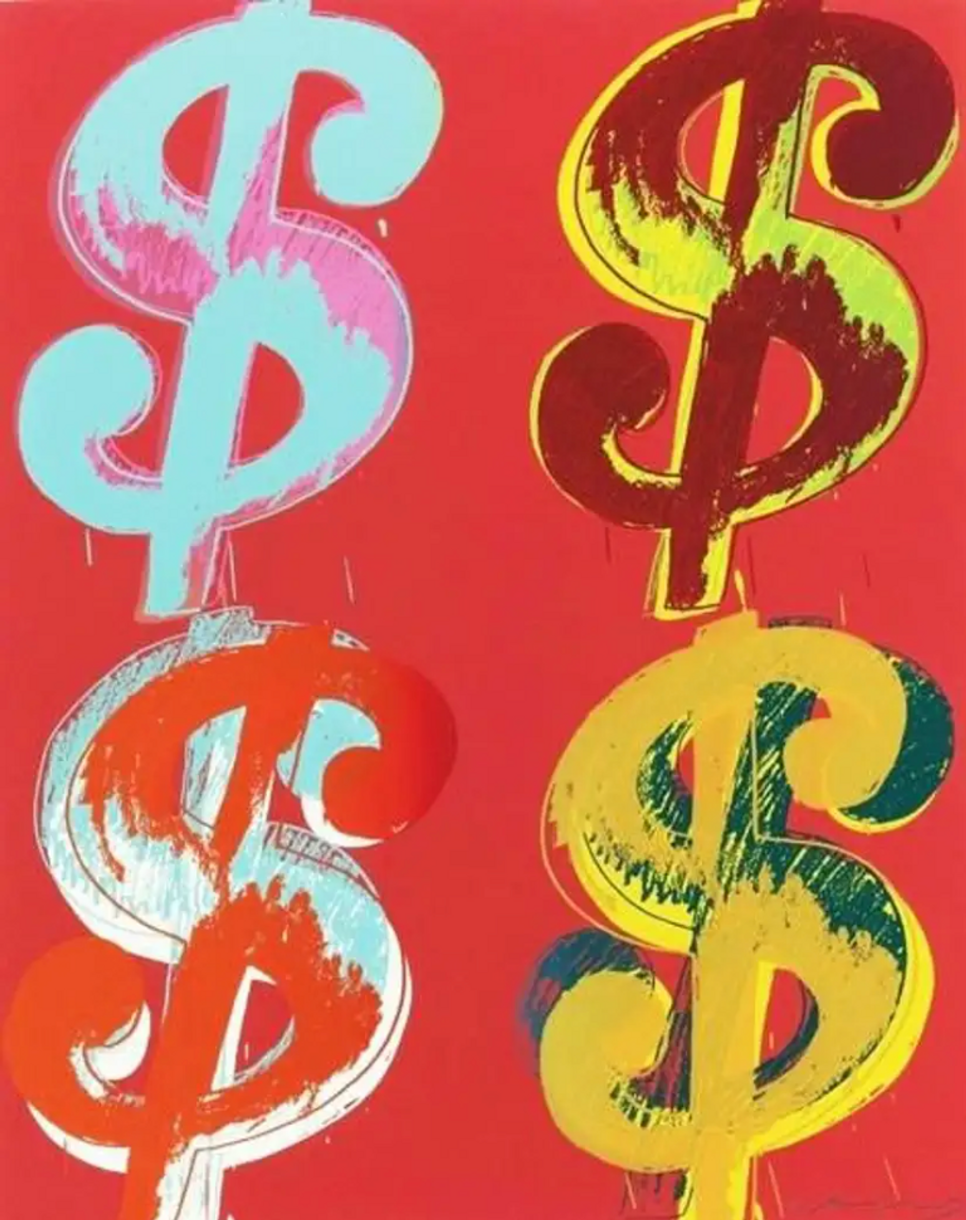 Dollar Sign Quad (F. & S. II.282) by Andy Warhol