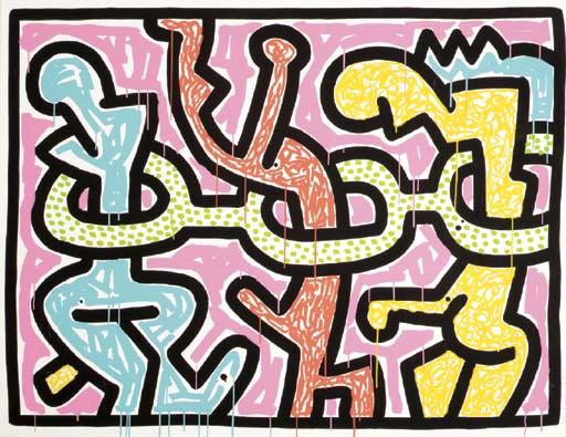Keith Haring、No.2、希少画集画、新品額装付、状態良好 Keith Haring Flowers II (Signed Print) 1990 | MyArtBroker