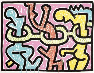Flowers II - Signed Print by Keith Haring 1990 - MyArtBroker