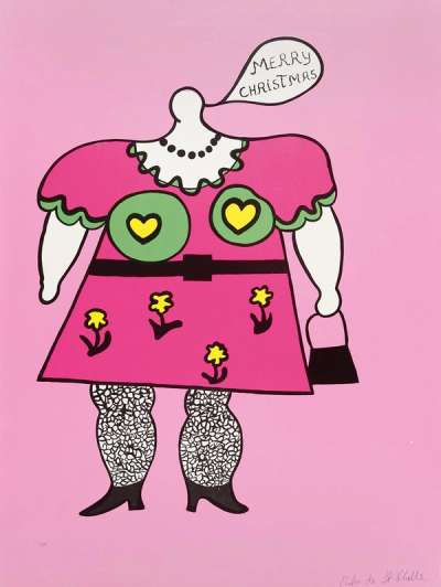 Merry Christmas - Signed Print by Niki de Saint Phalle 1969 - MyArtBroker