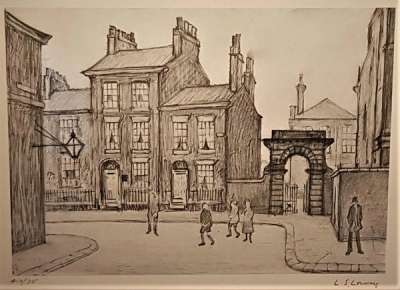 County Court Salford - Signed Print by L. S. Lowry 1972 - MyArtBroker