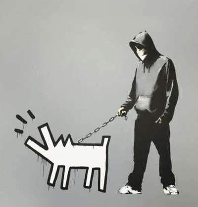 Choose Your Weapon (cool grey) - Signed Print by Banksy 2010 - MyArtBroker