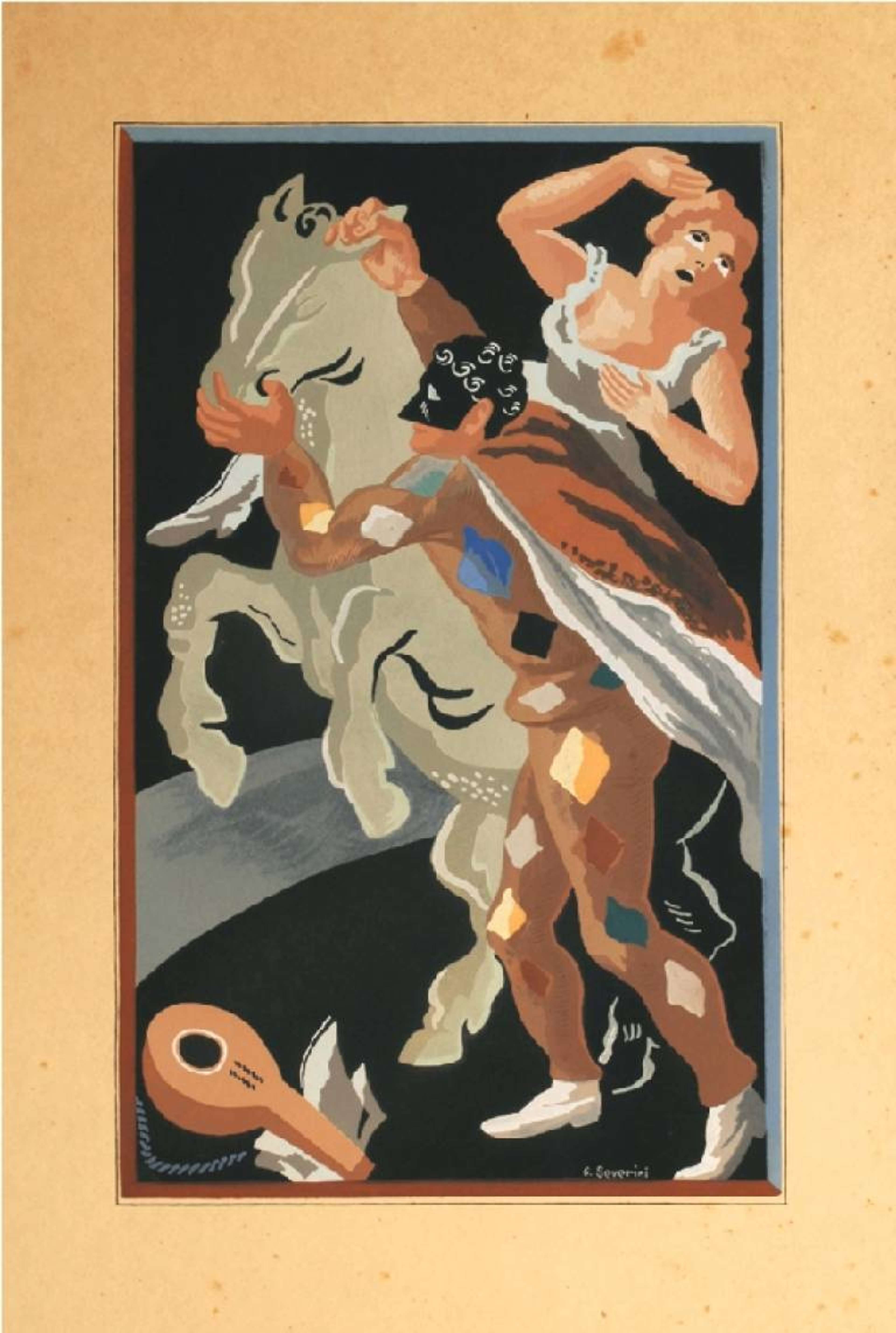 Les Proiesse D'Arlequin - Signed Pochoir by Gino Severini 1930 - MyArtBroker